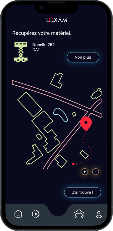 Interface de l'appli